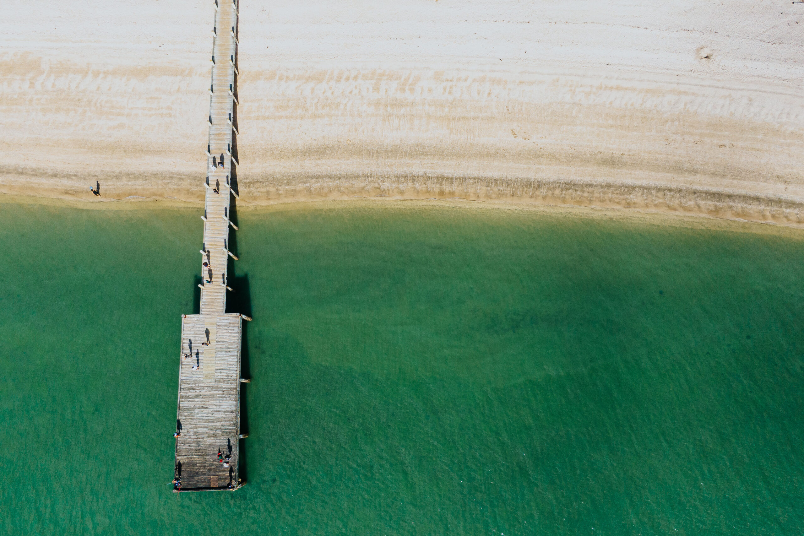 morning wharf drone